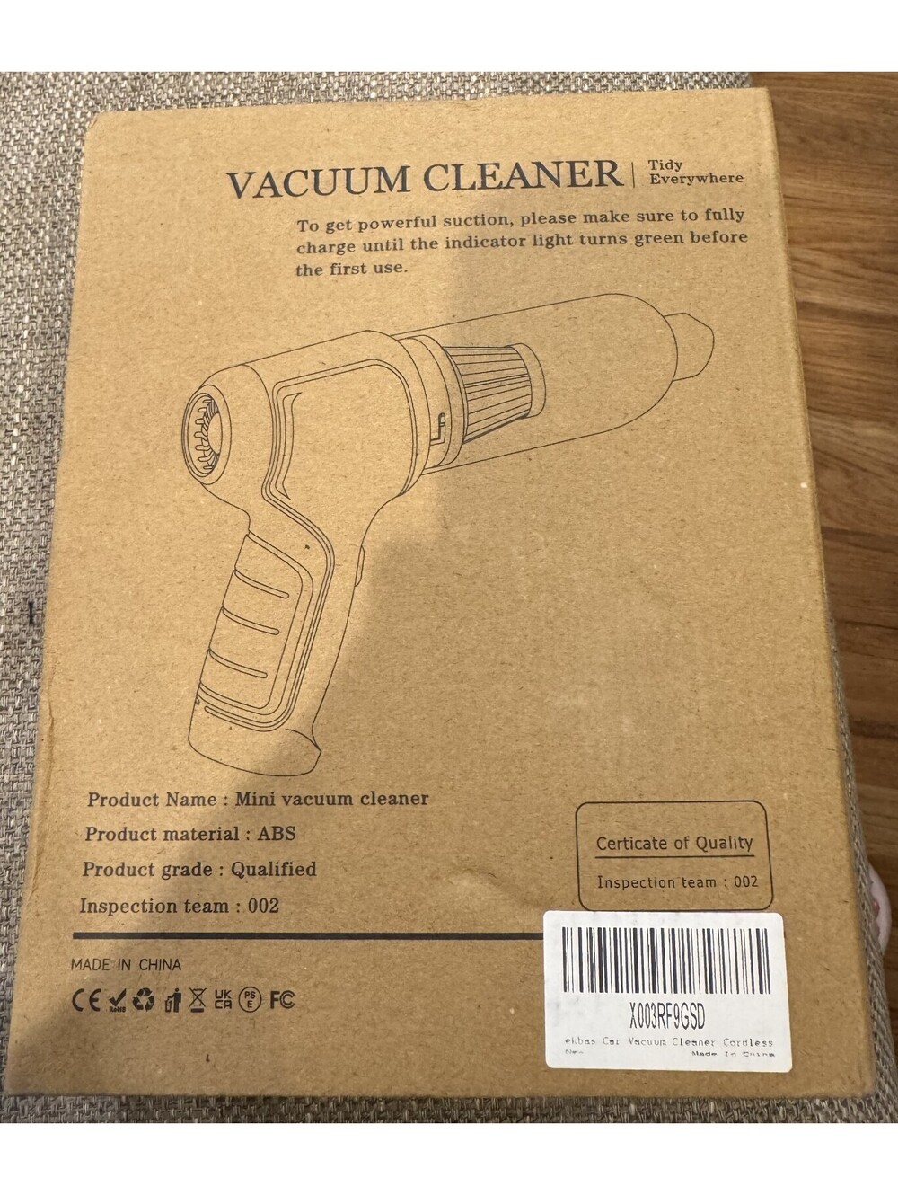 HL-107 Handleld Mini Cordless Vacuum Cleaner Compact Gray